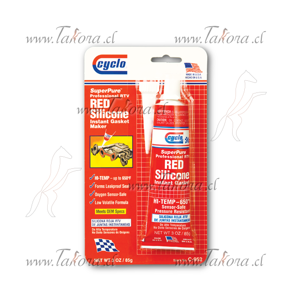 Repuestos de autos: Silicona Roja Alta Temperatura Hasta 345Oc Formula...
Nro. de Referencia: C-952