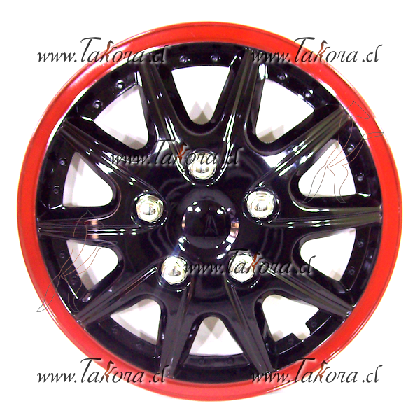 Repuestos de autos: Juego de Tapa de Rueda Negro Rojo Lacada Aro 14 Pu...
Nro. de Referencia: WJ-5004-BRB-14