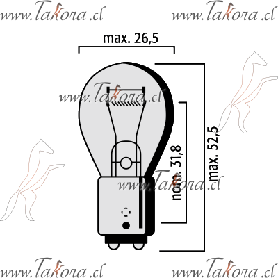 Repuestos de autos: Ampolleta, Patas Disparejas 2Contactos, 12 Volts, ...
Nro. de Referencia: 1157