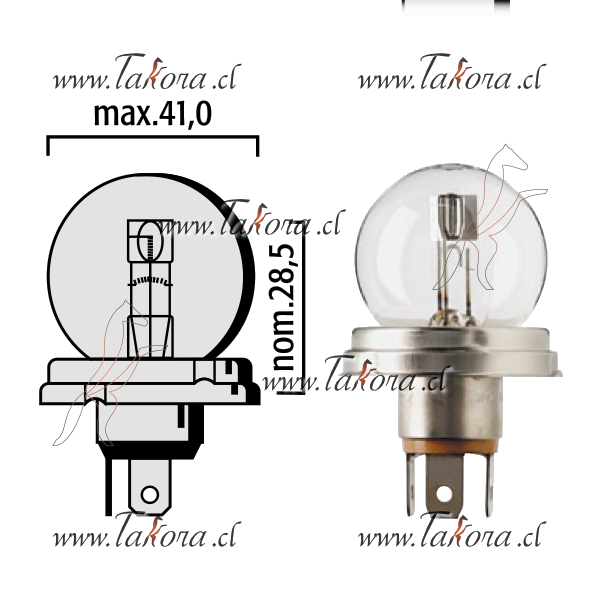 Repuestos de autos: Ampolleta, Foco Mayor, 12 Volts, 75/75W Base Redon...
Nro. de Referencia: 8028A 12V 75/75W