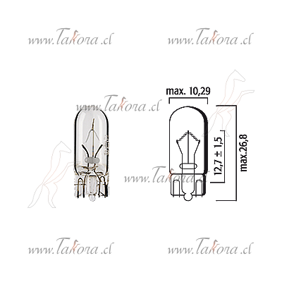 Repuestos de autos: Ampolleta, Cola de Pescado Mediana, 24 Volts, 3W M...
Nro. de Referencia: 4092