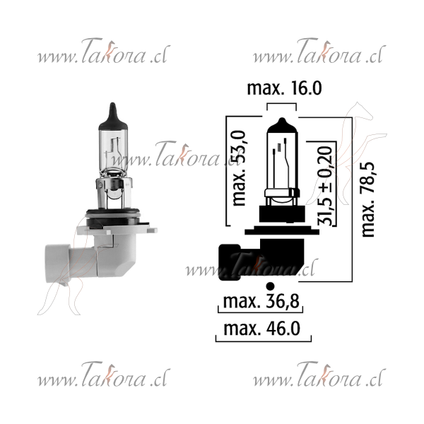 Repuestos de autos: Ampolleta, Halogena 9006 Hb4 12V 51W Base P22D  ...
Nro. de Referencia: 9006