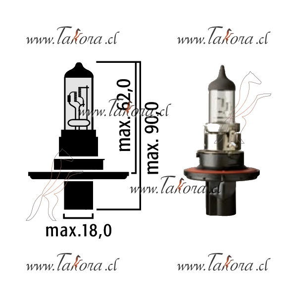 Repuestos de autos: Ampolleta, Halogena 9008 H13 12V 60/55W Base P26,4...
Nro. de Referencia: 9008