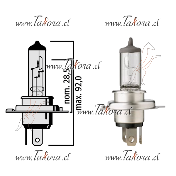 Repuestos de autos: Ampolleta, Halogena Motocicleta, 12Volts, 35/35Wat...
Nro. de Referencia: 323543/MOTO