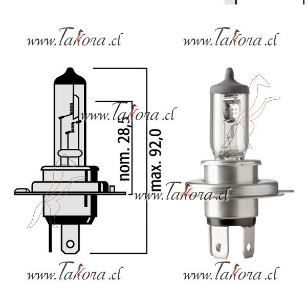 Repuestos de autos: Ampolleta, halogena h4, 24 volts, 75/70 watts, Bas...
Nro. de Referencia: 825522