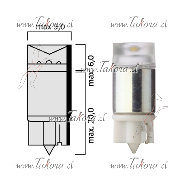 Repuestos de autos: Ampolleta Pescado 3Led 12Volts-24Volts, T10-W2.1X ...
Nro. de Referencia: 914290