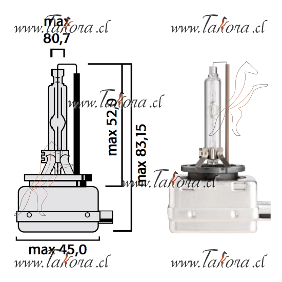 Repuestos de autos: Ampolleta Xenon Hid (Flosser, Alemana), 12Volts, 4...
Nro. de Referencia: 42322