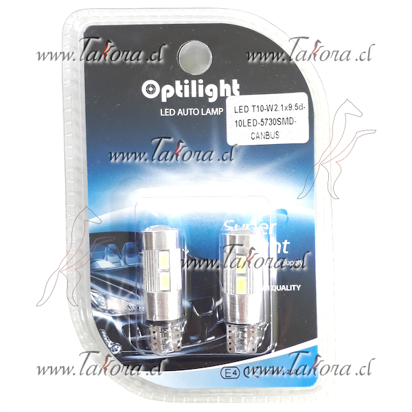 Repuestos de autos: Ampolleta Led T10 12V 2,1W Lupa...
Nro. de Referencia: LED SMALL T10