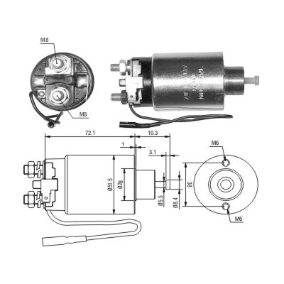 Repuestos de autos: Solenoide, Linea Mitsubishi, 12 Volts,  con cable ...
Nro. de Referencia: ZM-798