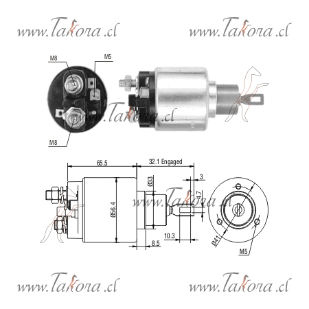 Repuestos de autos: Solenoide, Linea Bosch, Nro. 0-331-303-048/0-331-3...
Nro. de Referencia: ZM-674