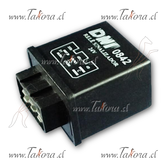 Repuestos de autos: Relay (Rele) Electronico, (Flasher) 24Volts, 6 Ter...
Nro. de Referencia: DNI-0842-24V