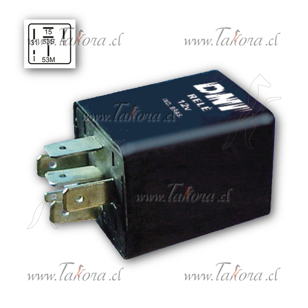 Repuestos de autos: Relay (Rele) Temporizador, 6 Terninales, 12 Volts,...
Nro. de Referencia: DNI-0317-12V