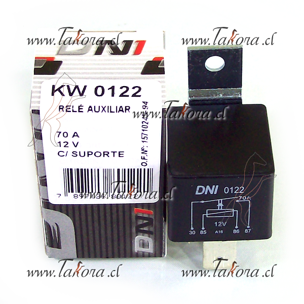 Repuestos de autos: Relay (Rele) Auxiliar, Reforzado (Alto Consumo), 4...
Nro. de Referencia: DNI-0122-12V