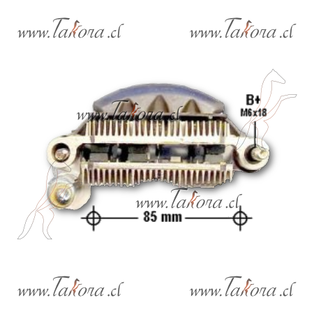 Repuestos de autos: Placa de Diodos/Rectificador, 85 Amperes, Diodes 6...
Nro. de Referencia: IMR-8548