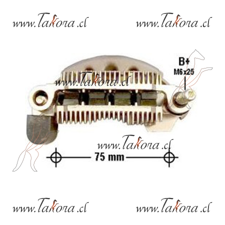 Repuestos de autos: Placa de Diodos/Rectificador Alternador, Linea Mit...
Nro. de Referencia: IMR-7560