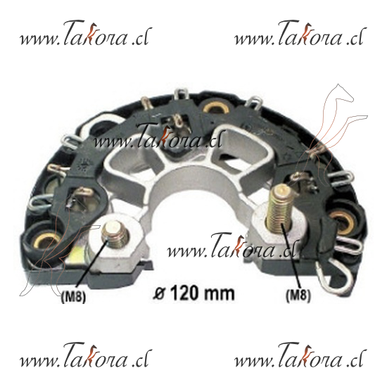 Repuestos de autos: Placa de Diodos/Rectificador Alternador, Linea Bos...
Nro. de Referencia: IBR-201