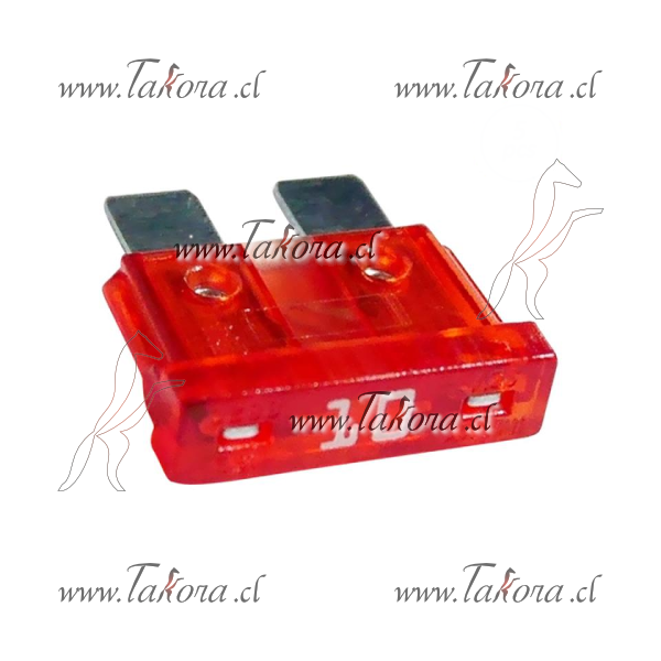 Repuestos de autos: Fusible, Tipo Enchufe Normal, 10 Amperes Rojo, 19....
Nro. de Referencia: 214810 (204810)