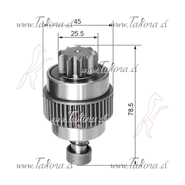 Repuestos de autos: Bendix Motor de Partida, Linea Iskra, 9 Dientes, L...
Nro. de Referencia: 443937150860