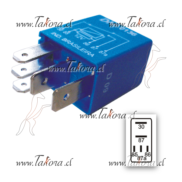 Repuestos de autos: Micro Relay (rele) Auxiliar, 12 Volts, 20/10 Amper...
Nro. de Referencia: DNI-0136-12V