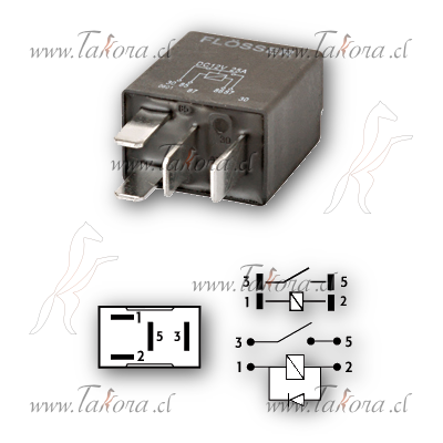 Repuestos de autos: Micro Relay (rele), 4 Patas 12 Volts, 25 Amperes...
Nro. de Referencia: 1142