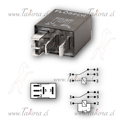 Repuestos de autos: Micro Relay (rele), con Diodo 5 Patas 24 Volts, 5/...
Nro. de Referencia: 1463