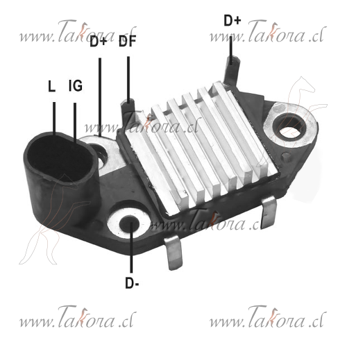 Repuestos de autos: Regulador de Voltaje (D-940) 12 Volts, 7Si/ Gm/V-6...
Nro. de Referencia: GA-940CH