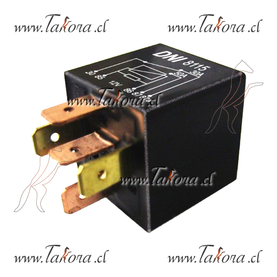 Repuestos de autos: Relay (Rele), 12 Volts, 5 Terminales, Inversor, 50...
Nro. de Referencia: DNI-8115-12V