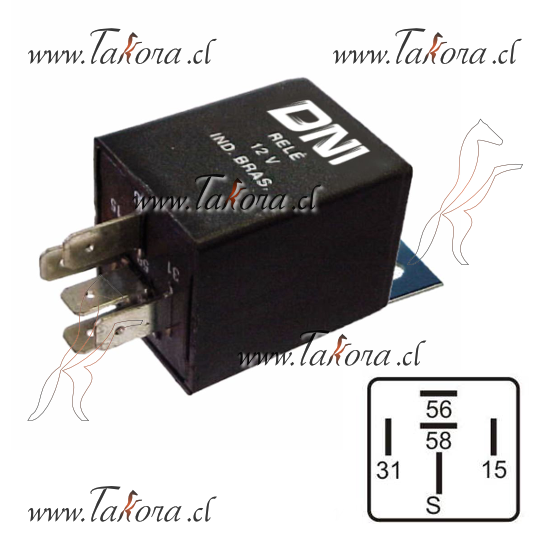 Repuestos de autos: Relay (Rele), Encendido Automatico De Focos De Baj...
Nro. de Referencia: DNI-0409-12V-