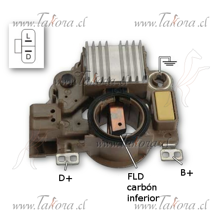 Repuestos de autos: Regulador de Voltaje Mitsubishi 12 Volts, Ford Fie...
Nro. de Referencia: RNMI-2591