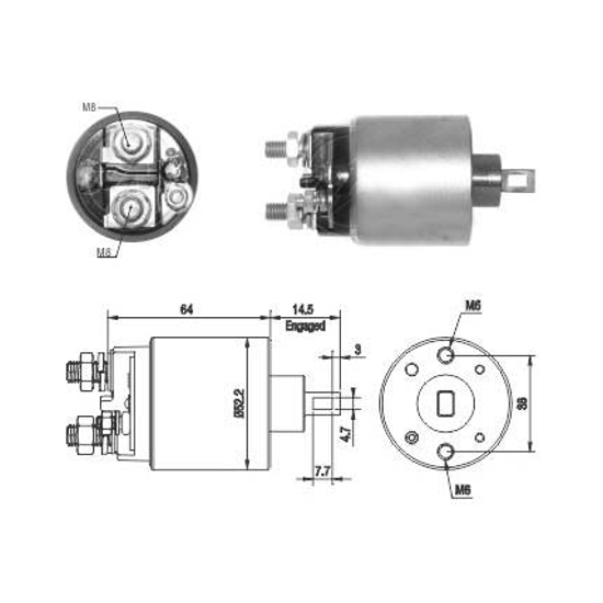 Repuestos de autos: Solenoide Partida Hitachi , 12Volts, 1.0Kw-Nissan ...
Nro. de Referencia: ZM-1-710