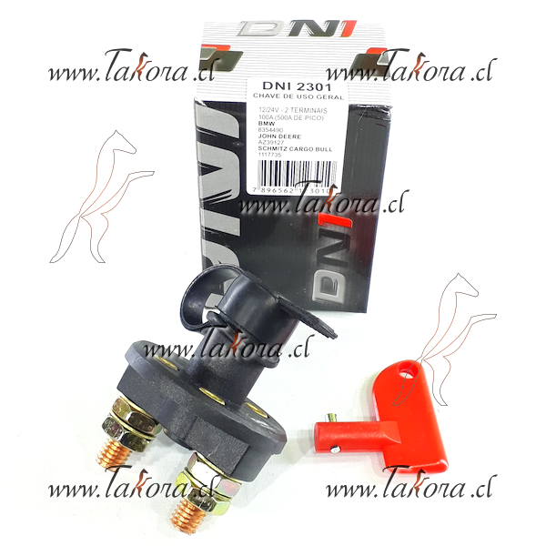 Repuestos de autos: Corta Corriente 12Volts-24Volts, 100/500Amperes, P...
Nro. de Referencia: DNI-2301