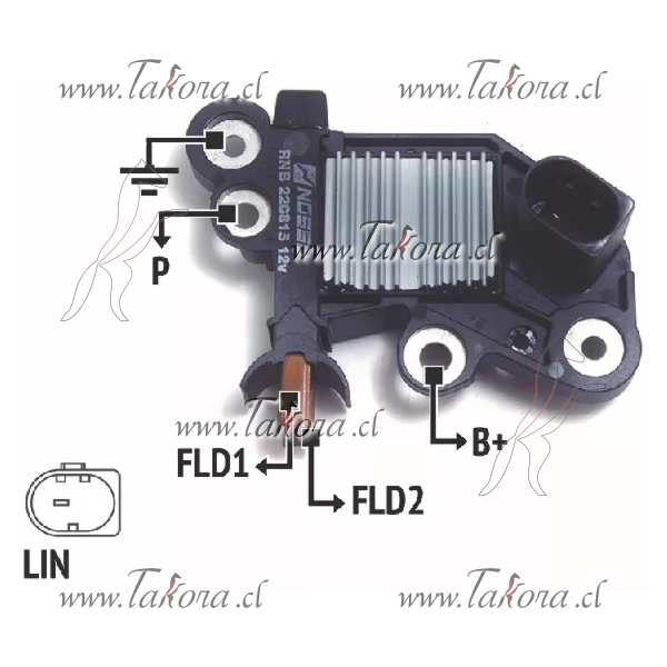 Repuestos de autos: Caja Reguladora de Voltaje, 12Volts, 120Amperes, 1...
Nro. de Referencia: 0272220815