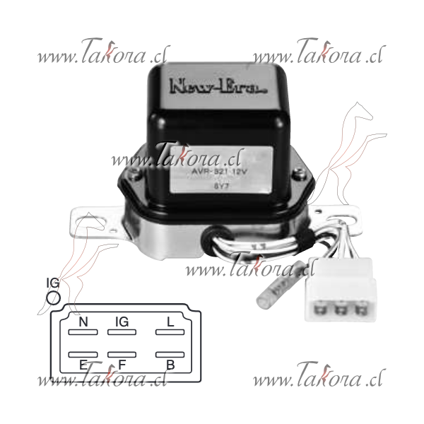 Repuestos de autos: Regulador de Voltaje, 12Volts

<br>
<br>(Nro. d...
Nro. de Referencia: AVR-821