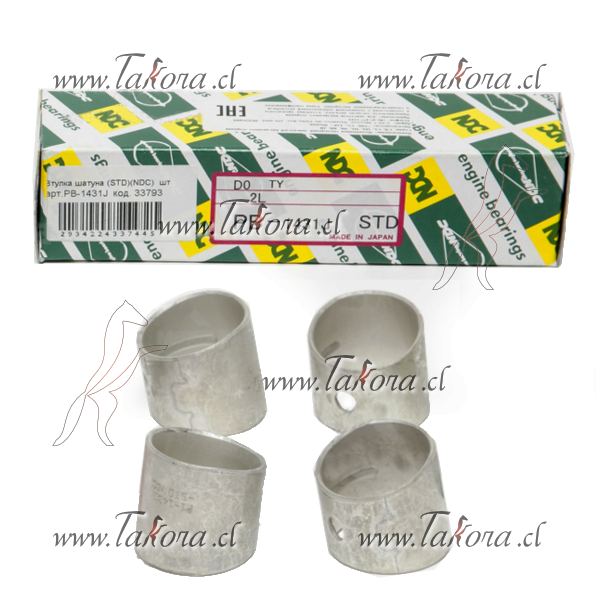 Repuestos de autos: Juego de Bujes de Biela, Std., 29mm.

<br>
<br>...
Nro. de Referencia: PB-1431J-STD