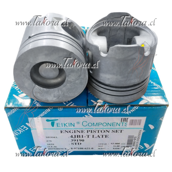 Repuestos de autos: Set Piston Motor Std., Diametro : 93.00mm., 2.00-2...
Nro. de Referencia: 8-97108-621-0/STD