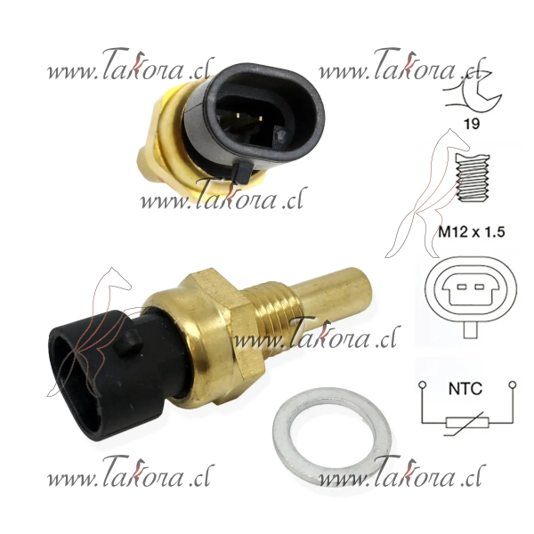 Repuestos de autos: Sensor de Temperatura Agua, 2 pines

<br>
<br>(...
Nro. de Referencia: 25036898