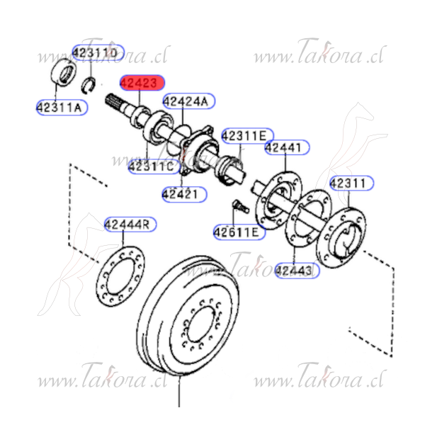 Repuestos de autos: Seguro Rodamiento , 40.00x50.00x13.00mm., Eje Tras...
Nro. de Referencia: 42423-20010