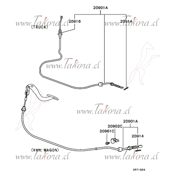 Repuestos de autos: Piola (cable) de Embrague, 

<br>
<br><span sty...
Nro. de Referencia: MB-527334