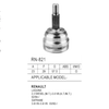 Repuestos de autos: Homocinetica, Renault Megane, Dientes Exteriores 2...
Nro. de Referencia: RN-821