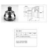 Repuestos de autos: Homocinetica, Volkswagen (VW) Vento/Passat, Diente...
Nro. de Referencia: AD-801